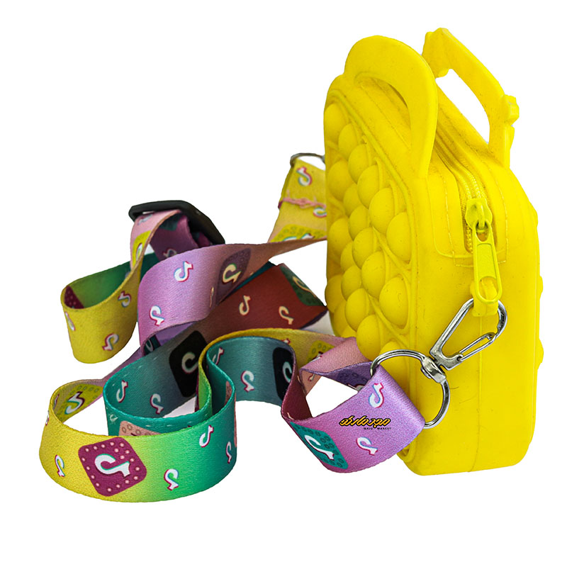 کیف پاپ ایتی سیلیکونی زرد طرح تیک تاک (2)