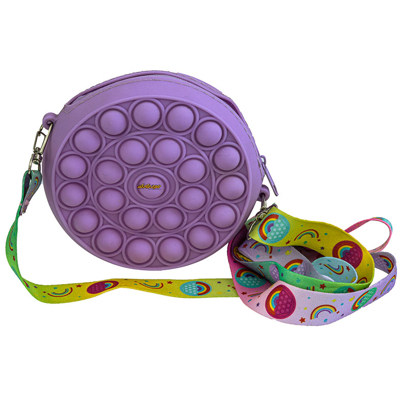 کیف پاپ ایتی بنفش طرح رنگین کمان (1)