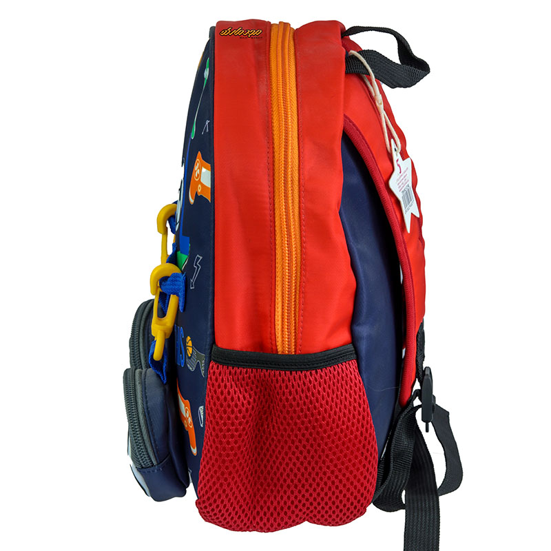 کوله پشتی مهد کودکی سورمه ای طرح توپ فوتبال مدل کینگ 2146 (5)