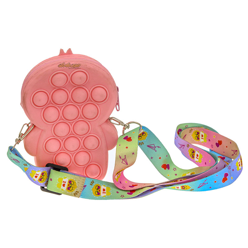 کیف پاپ ایتی سیلیکونی صورتی طرح جوجه (1)