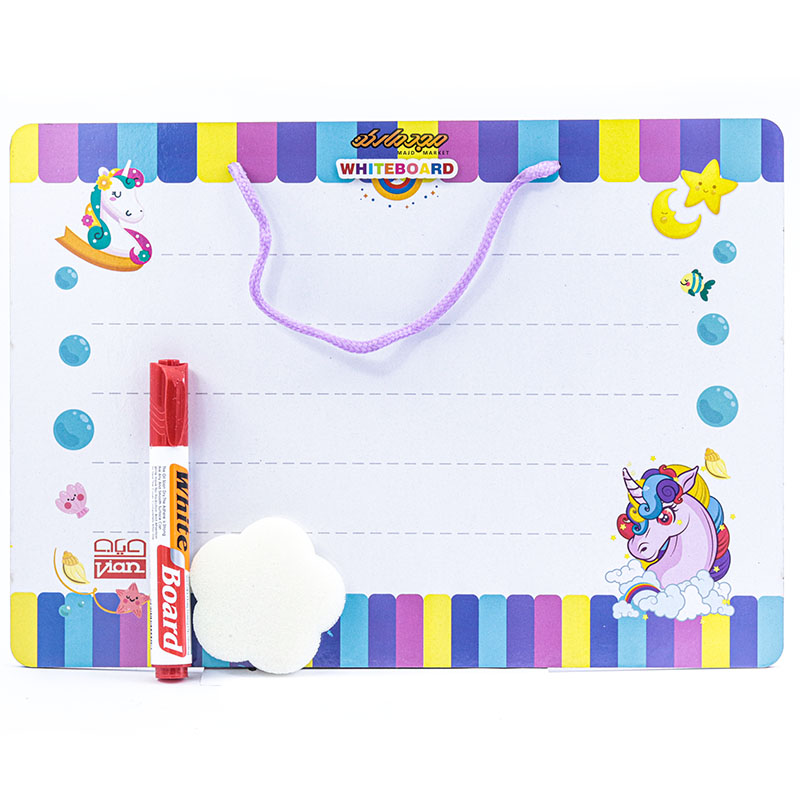 تخته وایت برد چوبی طرح یونیکورن ویان