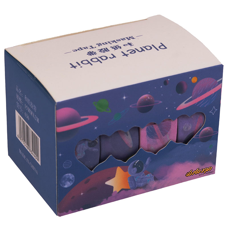 چسب نواری بنفش صورتی طرح کهکشانی 636 (2)