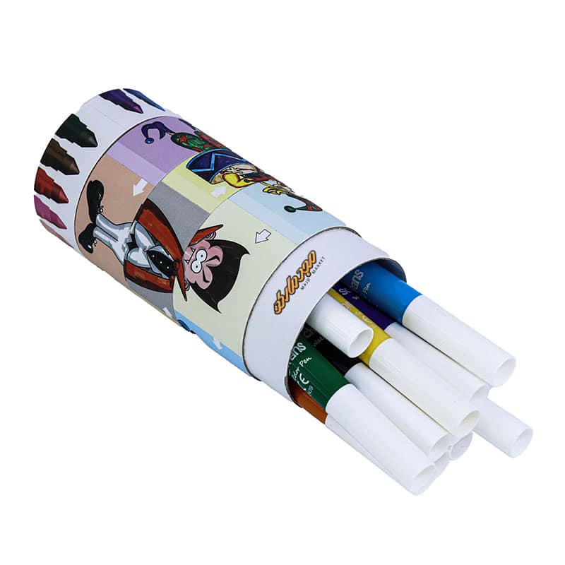 ماژیک 12 رنگ استوانه ای پازلی اسکول فنس 92412 SCHOOL FANS (4)