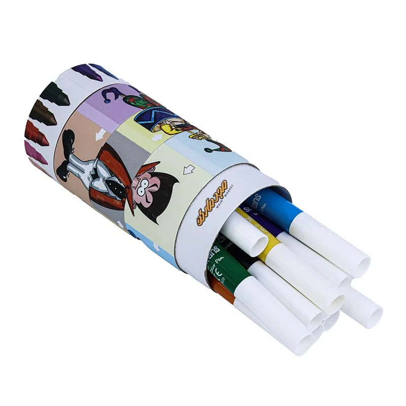 ماژیک 12 رنگ استوانه ای پازلی اسکول فنس 92412 SCHOOL FANS (4)