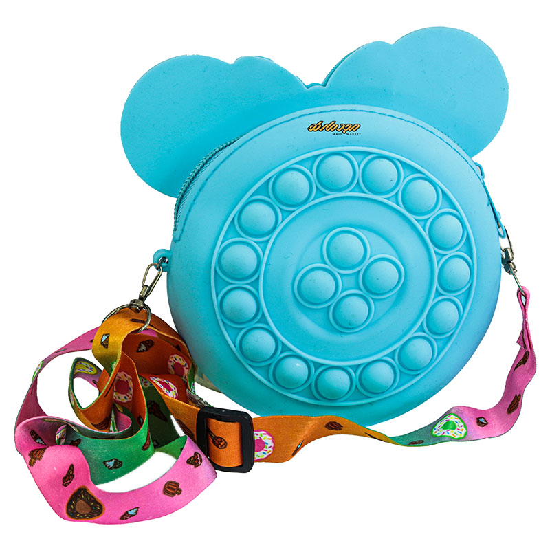 کیف پاپ ایتی سیلیکونی آبی طرح میکی موس (1)