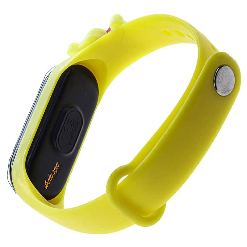 ساعت دیجیتالی بند سیلیکونی زرد طرح خرس (1)