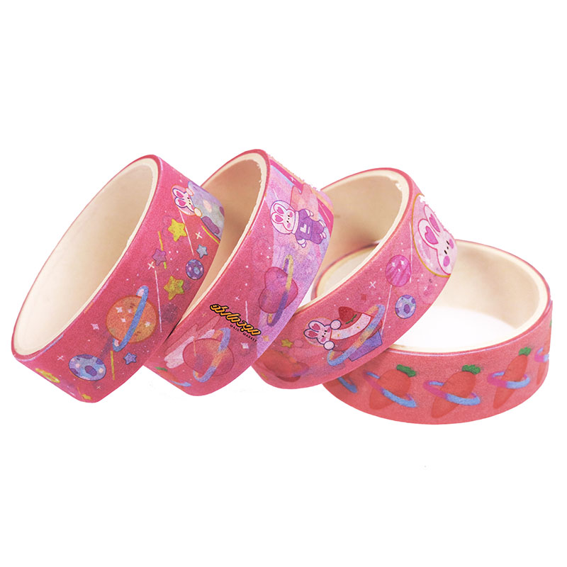 چسب نواری صورتی طرح خرگوش 636