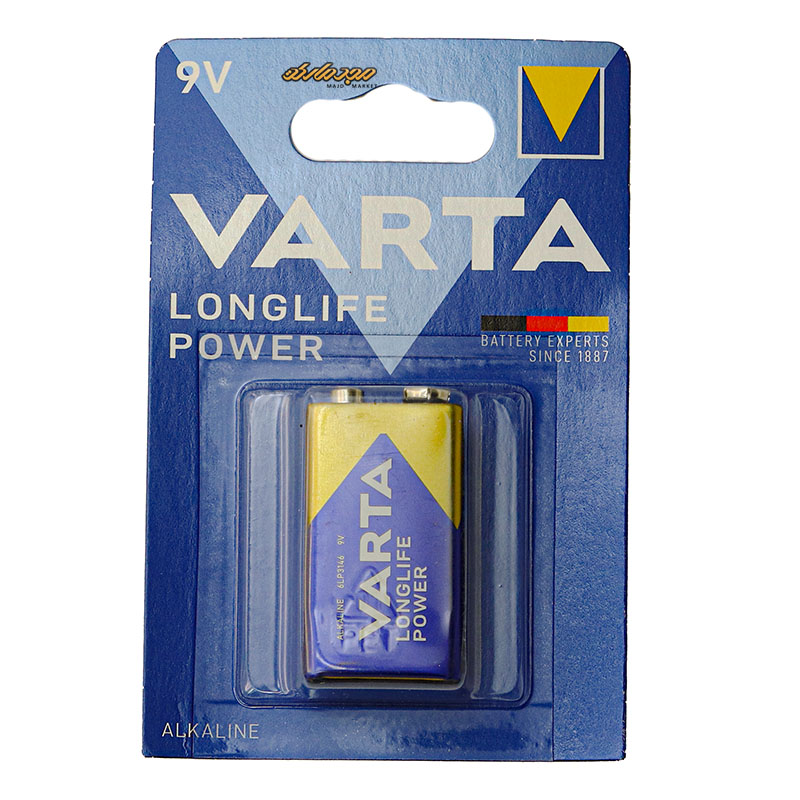 باتری کتابی 9 ولت آلکالاین لانگ لایف پاور وارتا VARTA