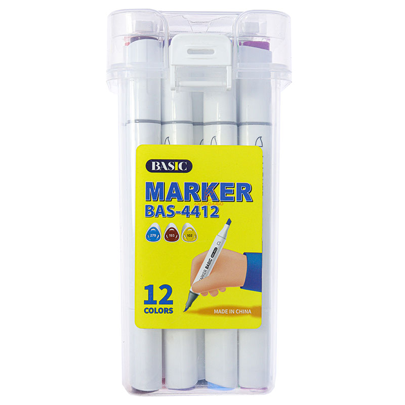 ماژیک راندو 12 رنگ 2 سر (طرح تاچ) 4412 بیسیک