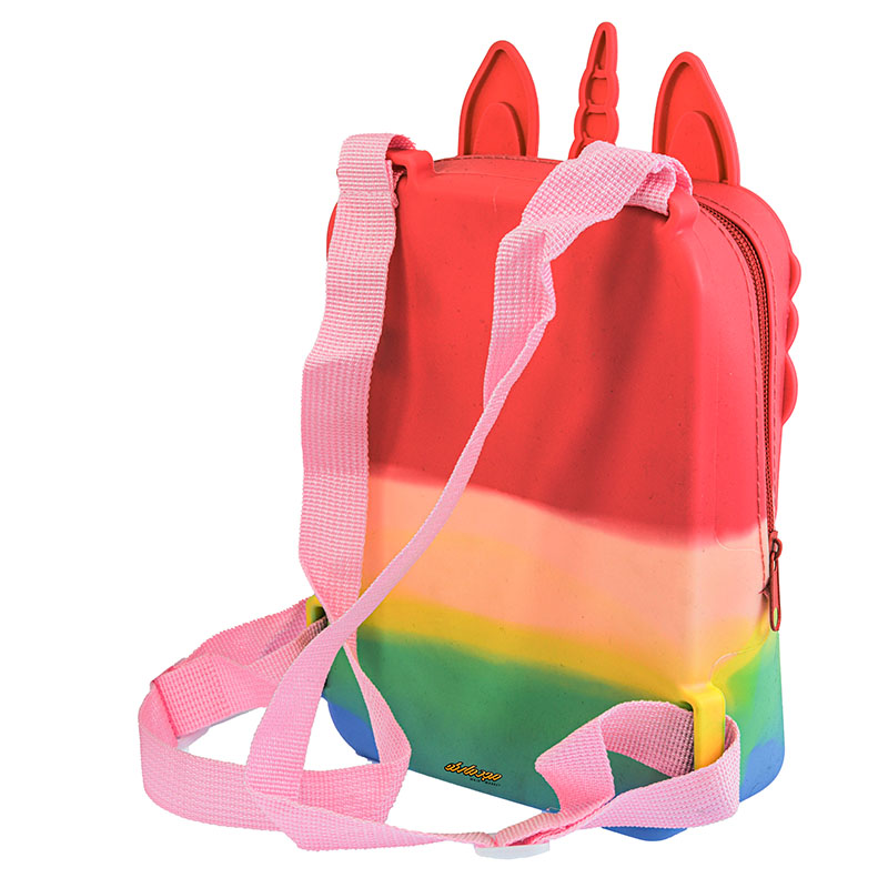 کوله پاپ ایتی سیلیکونی رنگین کمونی طرح تک شاخ کد 101 (1)