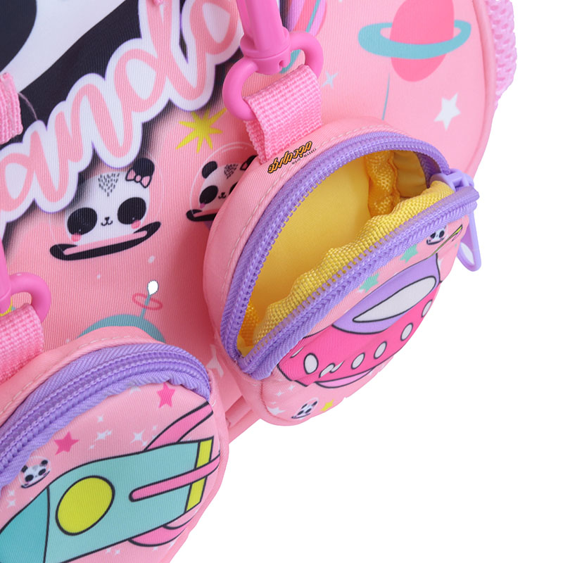 کوله پشتی مهد کودکی صورتی طرح پاندا مدل کینگ 2146 (1)