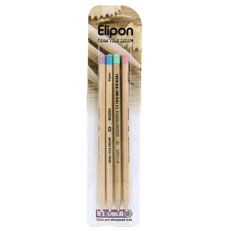 مداد مشکی الیپون بسته 4 عددی ELIPON (2)