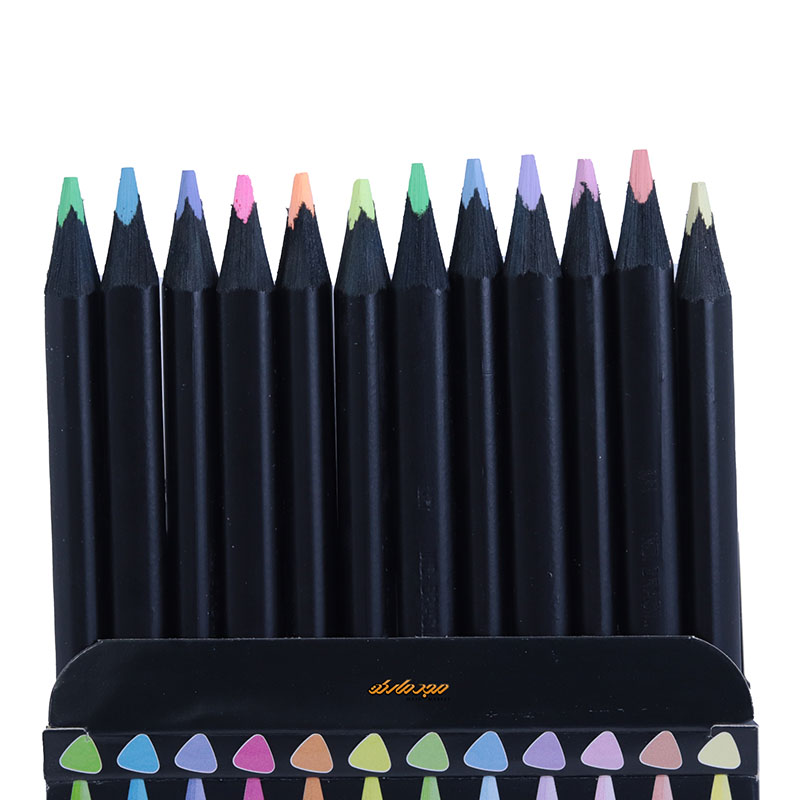 مداد رنگی 12 رنگ پاستلی نئون فابر کاستل مدل بلک ادیشن (4)