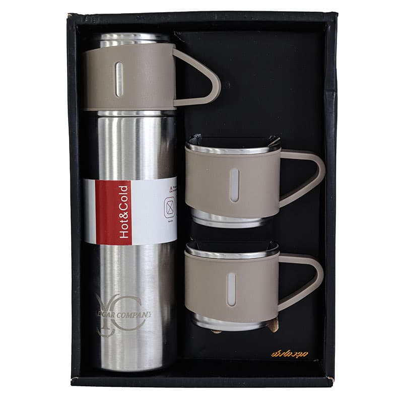 ست فلاسک و فنجان خاکی یادگار کمپانی