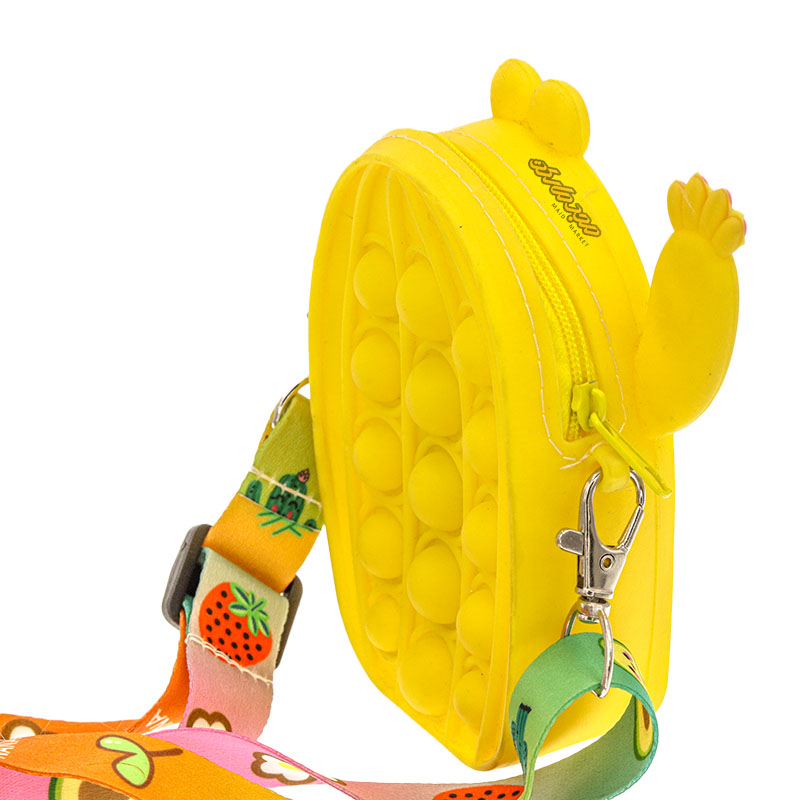 کیف پاپ ایتی سیلیکونی زرد طرح کاکتوس (2)