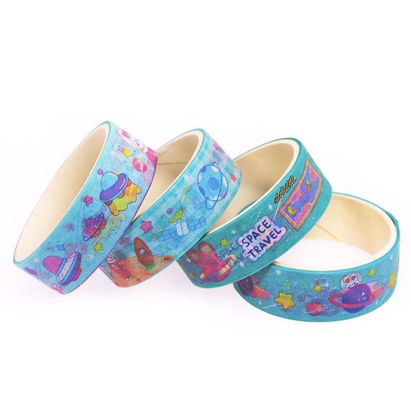 چسب نواری سبز آبی طرح خرگوش 636 (1)