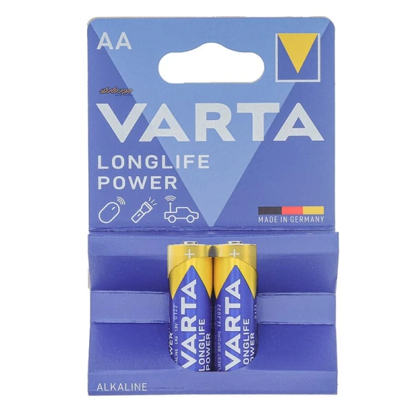 باتری قلمی لانگ لایف پاور وارتا بسته دو عددی VARTA LONGLIFE