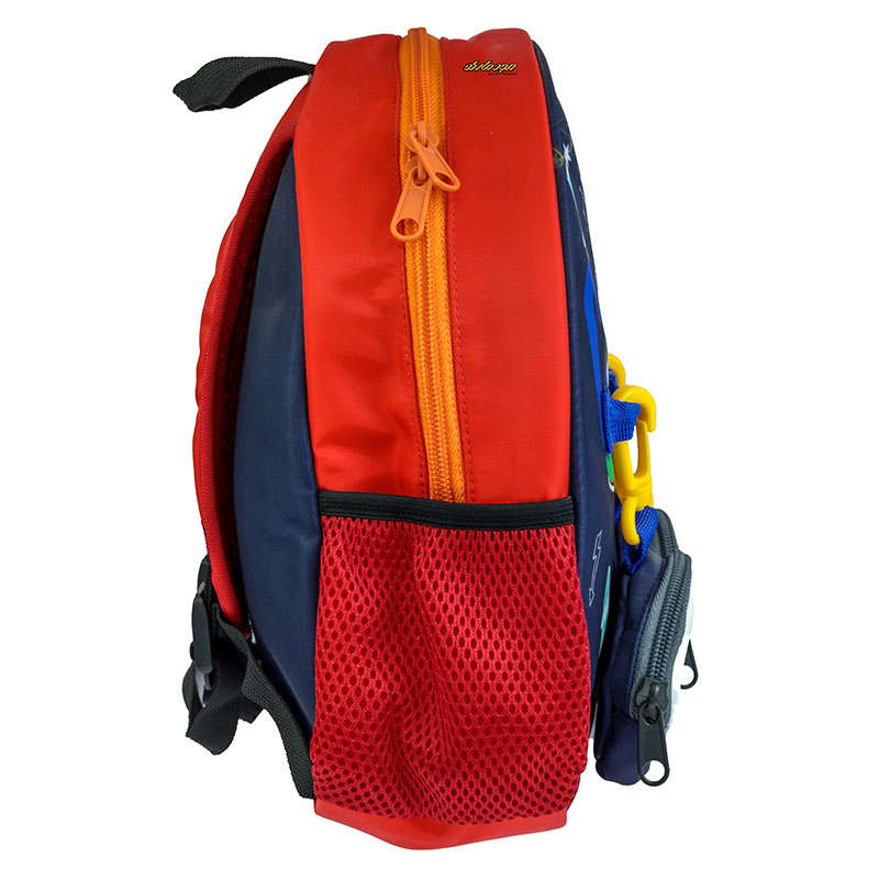 کوله پشتی مهد کودکی سورمه ای طرح توپ فوتبال مدل کینگ 2146 (6)