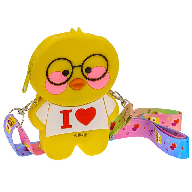 کیف پاپ ایتی سیلیکونی زرد طرح جوجه