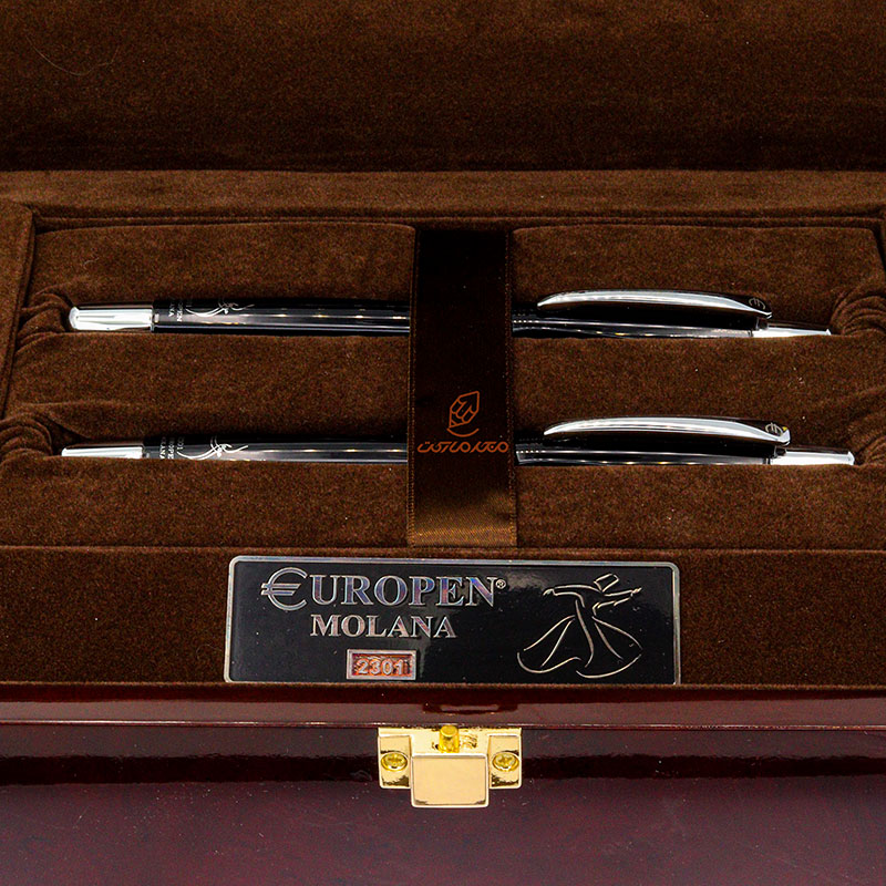 ست خودنویس روان نویس مشکی یوروپن مدل MOLANA (9)