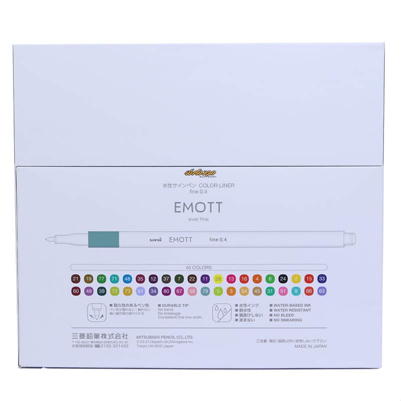 ست روان نویس 40 رنگ ایموت EMOTT یونی UNI (1)