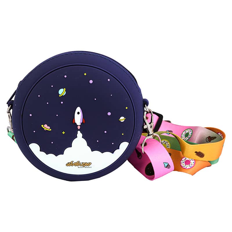 کیف سیلیکونی سرمه ای طرح کهکشانی (3)