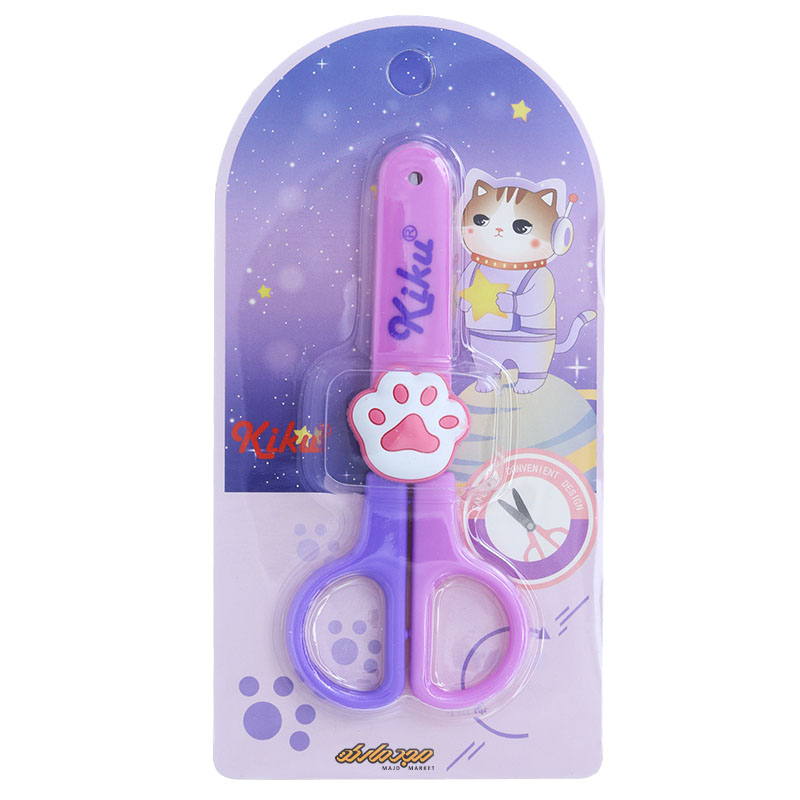 قیچی فانتزی غلاف دار بنفش طرح پنجه کیکو کد 671 (1)