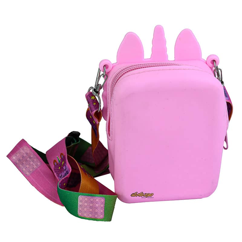 کیف پاپ ایتی سیلیکونی صورتی طرح یونی کورن (2)