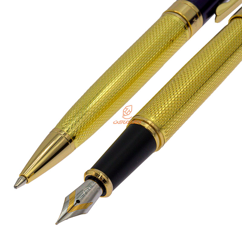 ست خودکار خودنویس طلایی سرمه ای یوروپن مدل CLAN (7)