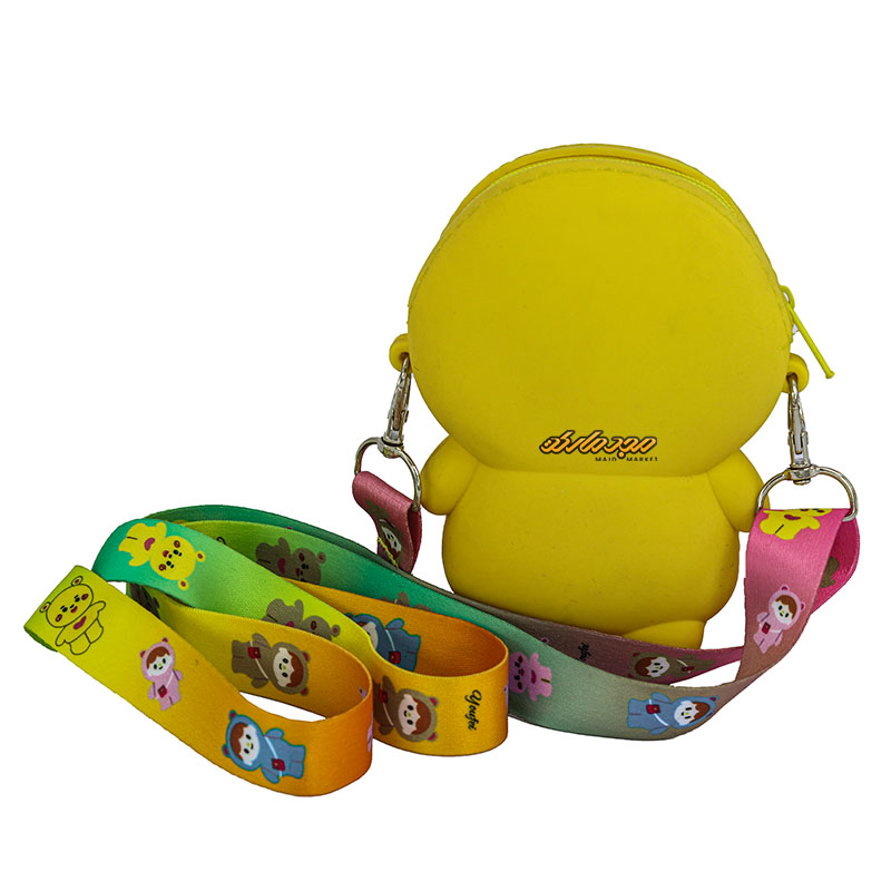 کیف سیلیکونی زرد طرح خرس (2)