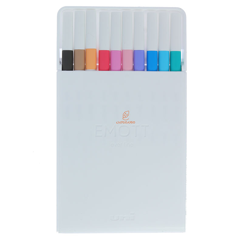 ست روان نویس 10 رنگ ایموت EMOTT - NO.2 یونی UNI (4)