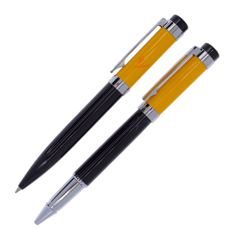 ست خودکار و روان نویس مشکی زرد یوروپن مدل LAST (11)