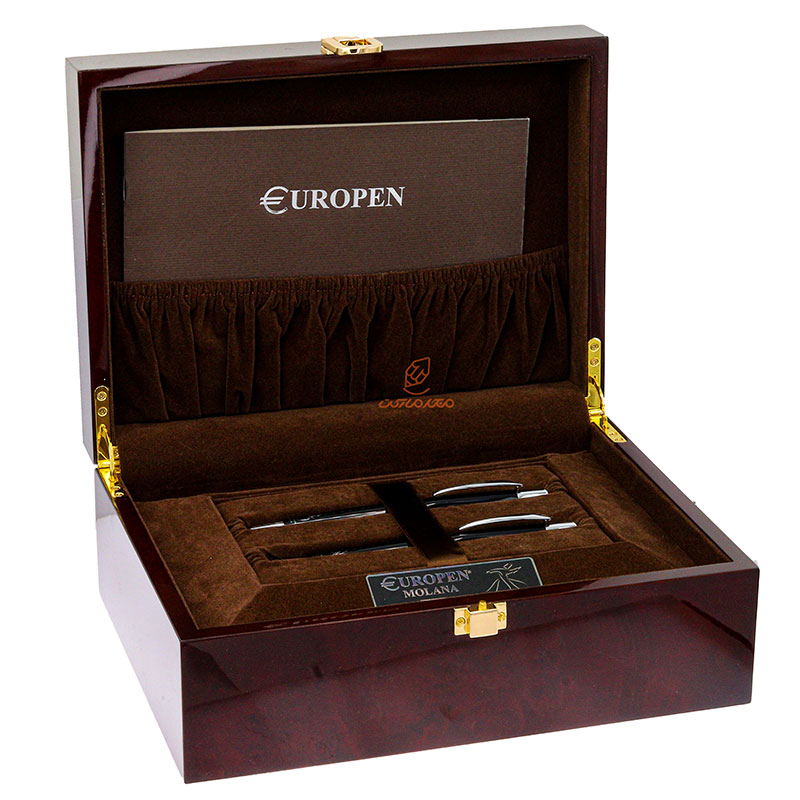 ست خودنویس روان نویس مشکی یوروپن مدل MOLANA