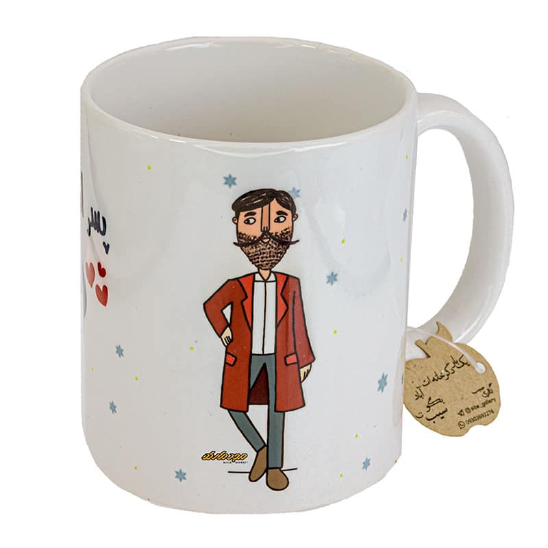 ماگ ماه تولد سفید طرح پسر اسفندی