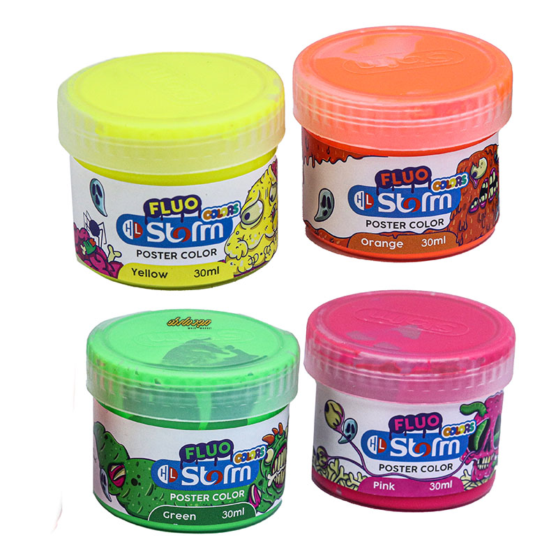 گواش 4 رنگ فلورسنت 9102 استورم (3)