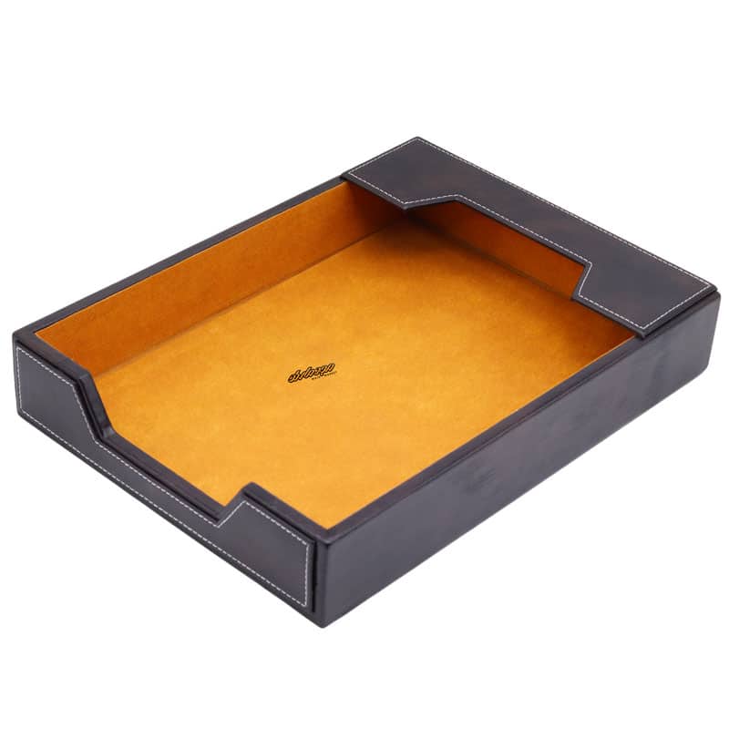 سرویس اداری رومیزی کد 5 قهوه ای چرم چوب (4)