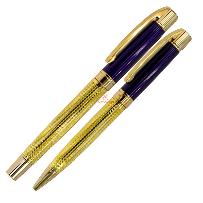 ست خودکار خودنویس طلایی سرمه ای یوروپن مدل CLAN (5)