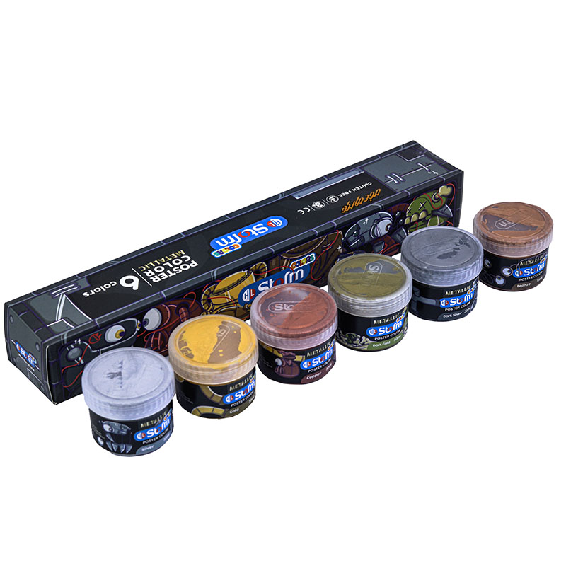 گواش 6 رنگ متالیک 9101 استورم