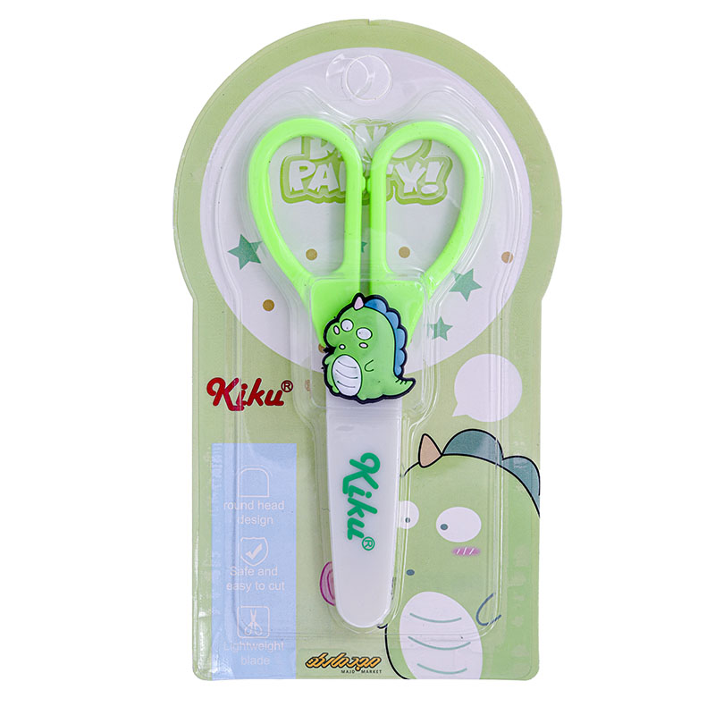 قیچی فانتزی غلاف دار سبز طرح دایناسور کیکو کد 771