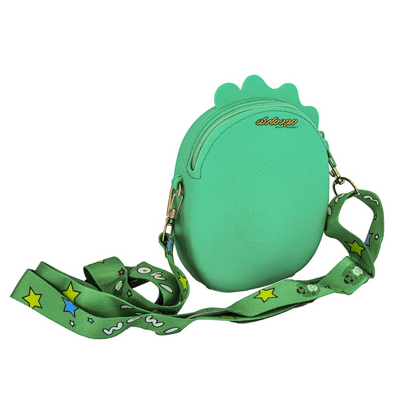 کیف سیلیکونی سبز طرح دایناسور (2)