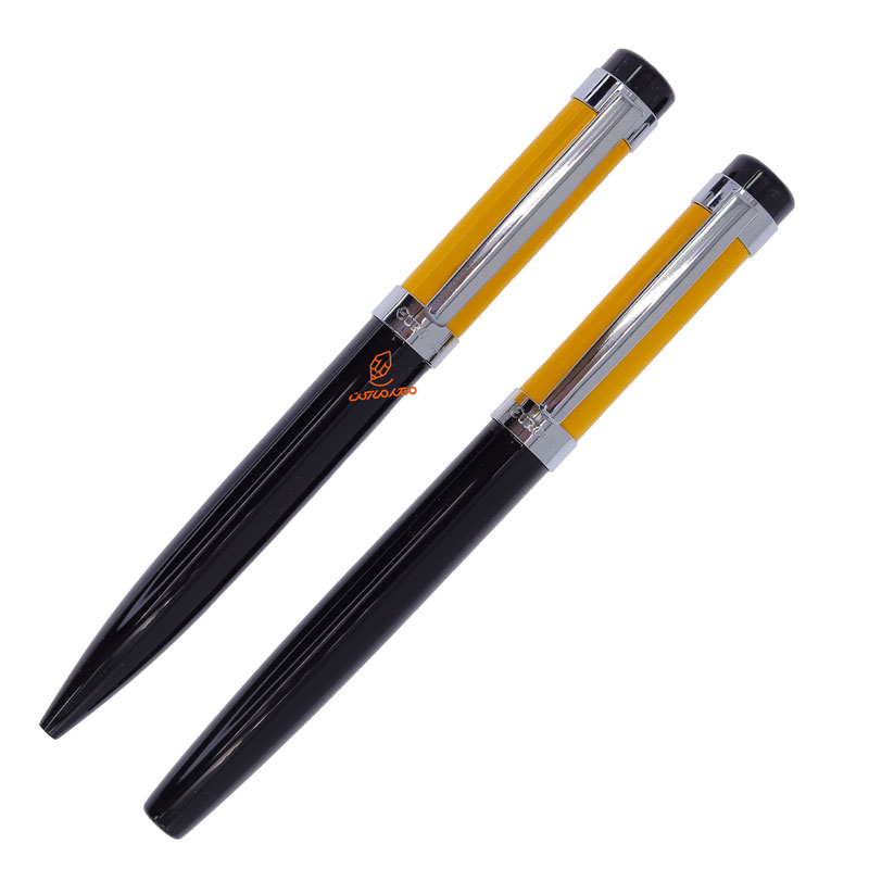 ست خودکار و روان نویس مشکی زرد یوروپن مدل LAST (8)