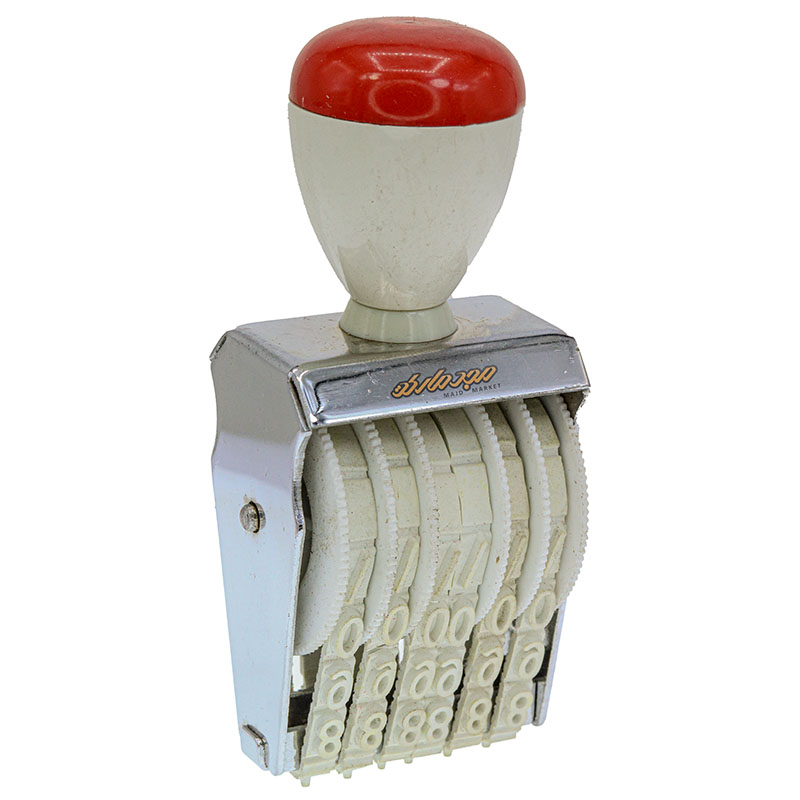 دستگاه مهر 9 میل 6 رقم لاتین طرح شاینی