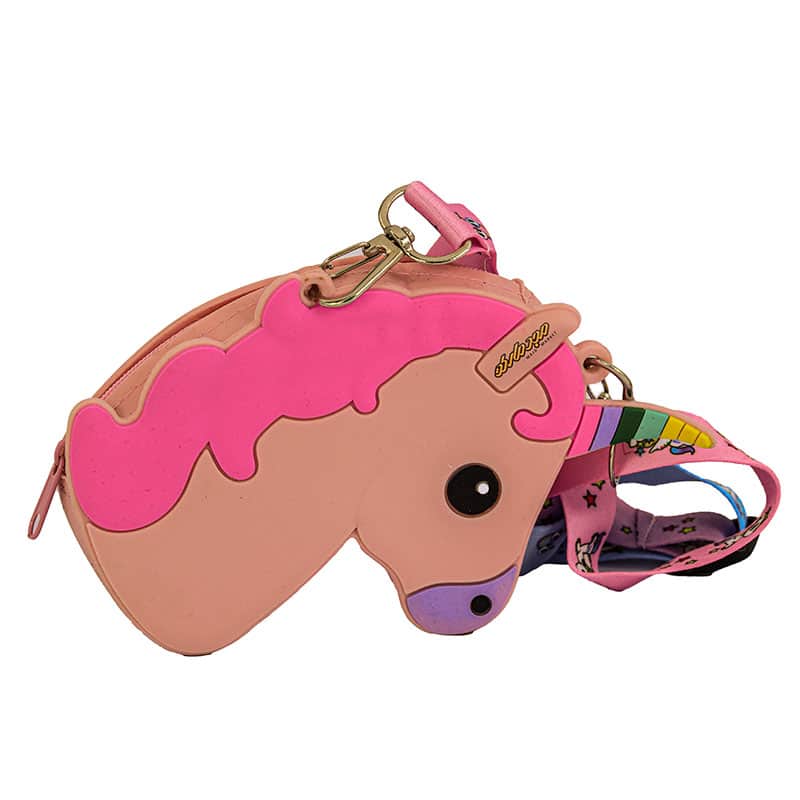 کیف سیلیکونی صورتی طرح اسب تک شاخ