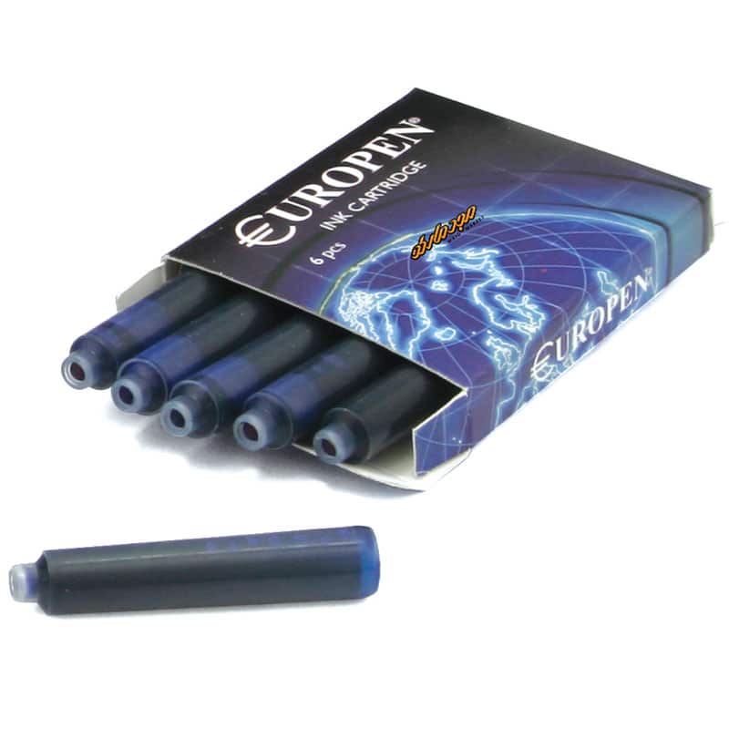 کپسول خودنویس آبی 6 عددی یوروپن