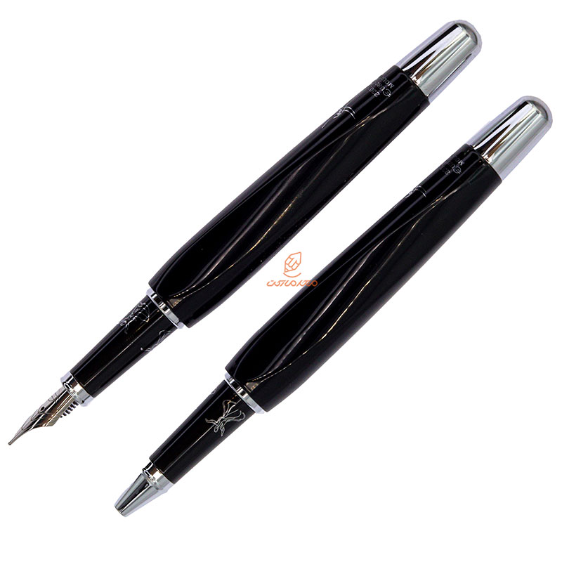 ست خودنویس روان نویس مشکی یوروپن مدل MOLANA (20)