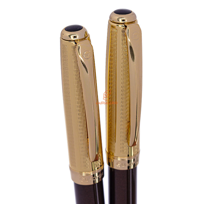 ست خودکار خودنویس طلایی قهوه ای یوروپن مدل CLUB (4)