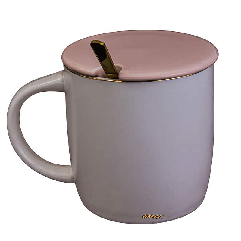 ماگ فانتزی سفید صورتی طرح گوسفند برجسته (2)