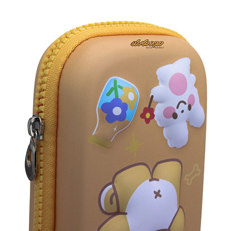 جامدادی کرمی طرح سگ برجسته 6531 (1)