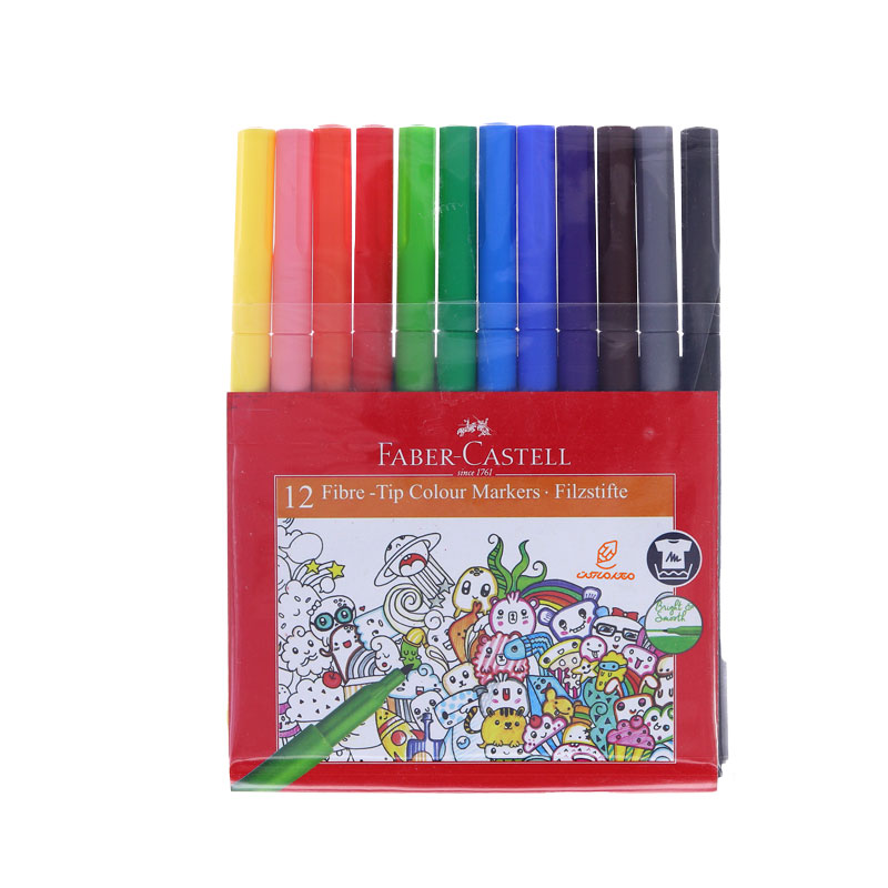 ماژیک رنگ آمیزی 12 رنگ فابر کاستل FABERCASTELL (2)