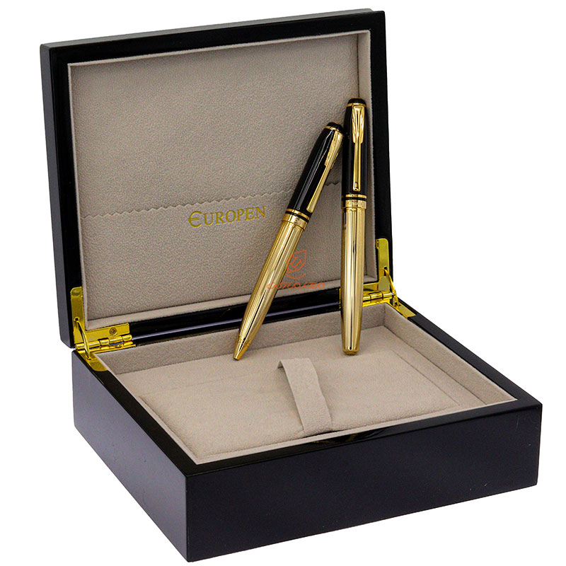 ست خودکار خودنویس نیمه مشکی طلایی یوروپن مدل FORT (20)